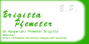 brigitta pfemeter business card